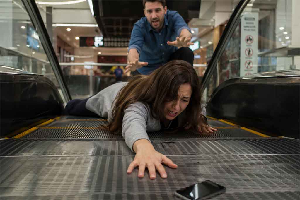 what happens if you fall into escalator