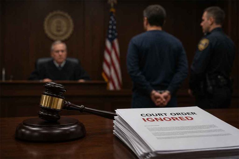 if a court order is ignored what happens