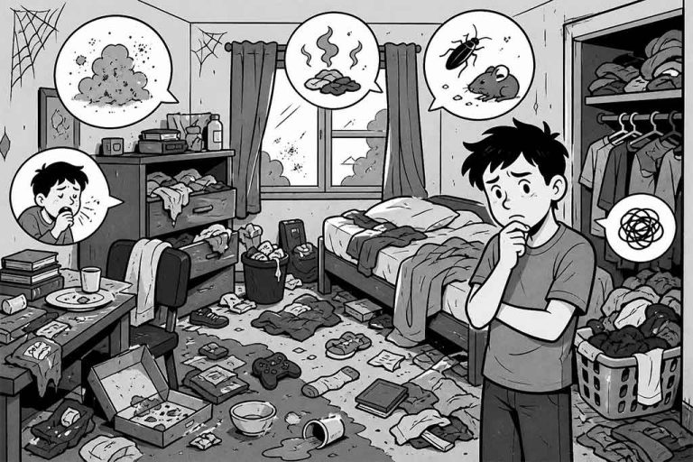 what happens if you don’t clean your room for a month