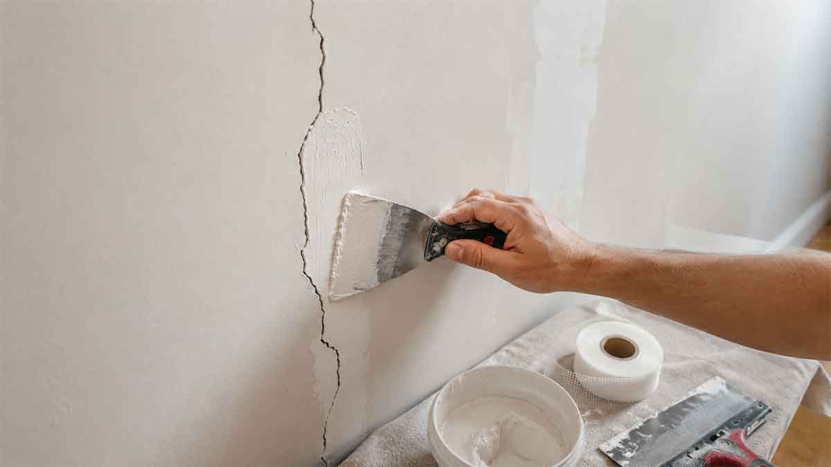 how to fix crack in drywall from settling​
