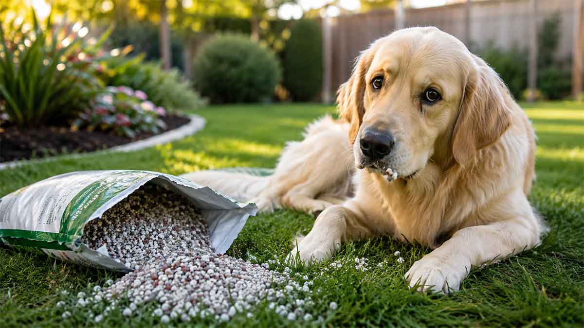 what happens if a dog eats grass fertilizer