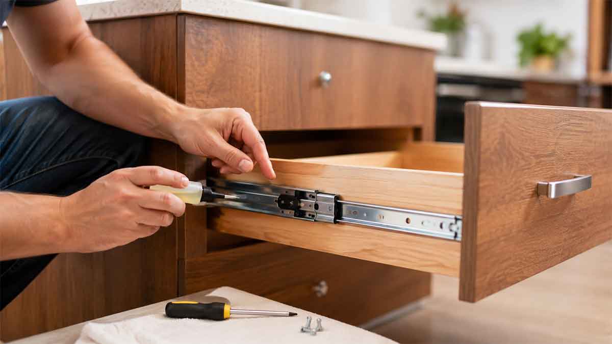 how to fix squeaky kitchen drawers