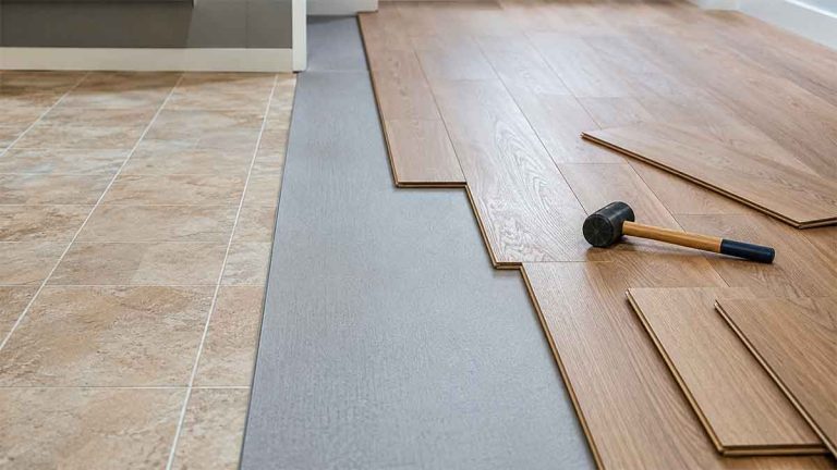 laminate flooring on tiles