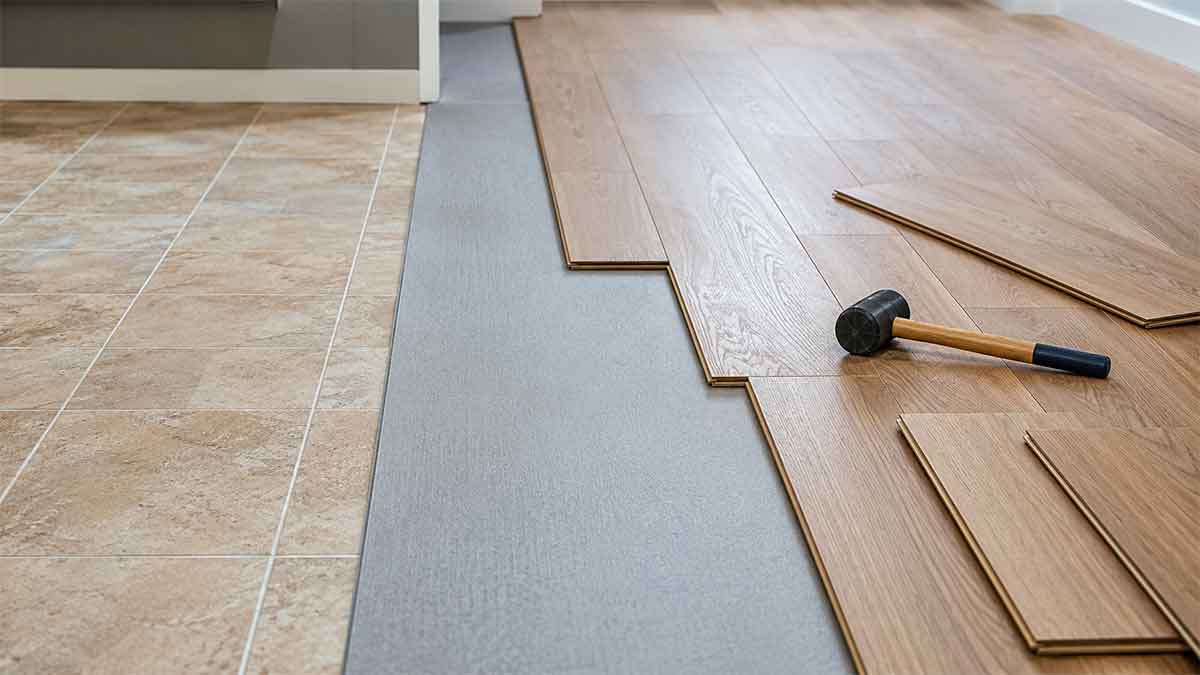 laminate flooring on tiles
