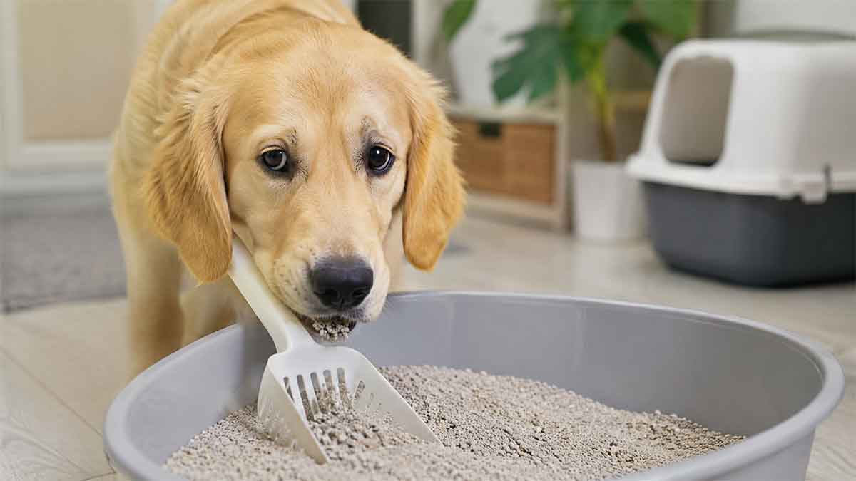 what happens if a dog eats cat litter